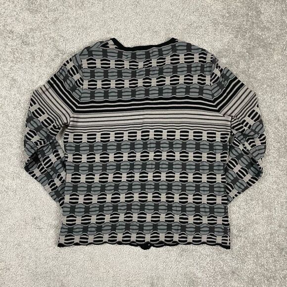 Pendleton Women’s Medium Mixed Fabric Grey Tan Buttoned Cardigan Sweater - Picture 3 of 6